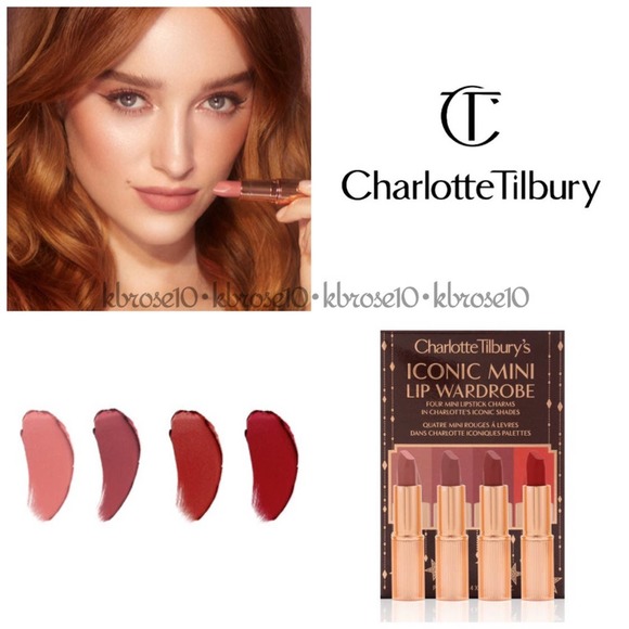 New! Charlotte Tilbury's Iconic Mini Lip Wardrobe 4 Lipsticks - Picture 2 of 13